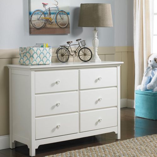  Tiamo Ti Amo RTA 6 Drawer Double Dresser, Snow White