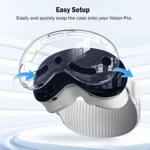  TiMOVO Protective Case Compatible with Apple Vision Pro, TPU Protective Cover for Vision Pro VR Headset Accessories, AR Clear Case Protective Shockproof Bumpers MR Accessories, Clear