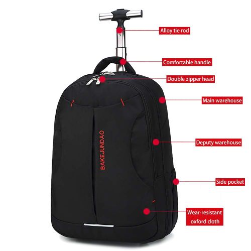  TiTa-Dong Wheeled Laptop Backpack 18 Rolling Carry-on Trolley School Bags Travel Luggage