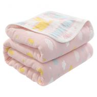 TiTa-Dong Premium Toddler Blankets - 6 Layers of 100% Organic Hypoallergenic Muslin Cotton Throw/Swaddle Blanket/Baby Receiving Swaddling Blankets - Perfect Infant Newborn Girl Boy Shower Gi