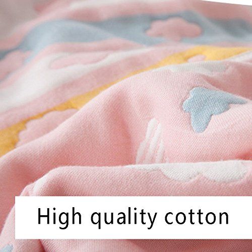  TiTa-Dong Premium Toddler Blankets - 6 Layers of 100% Organic Hypoallergenic Muslin Cotton Throw/Swaddle Blanket/Baby Receiving Swaddling Blankets - Perfect Infant Newborn Girl Boy Shower Gi