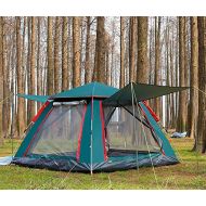 TiTa-Dong Instant Camping Tent 3-4 Person , Automatic Pop Up UV Protection Waterproof Tents with Sun Shelter Cabana 2-Door Opening Screened Family Canopy Tent for Backpacking, Hiking, Beach,