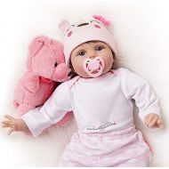 Tianara Reborn Baby Silicone Doll Gifts 22 inch Realistic Real Like Newborn Girl Pink Outfit