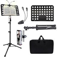 Sheet Music Stand with Light & Phone Holder, 57