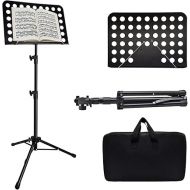 Sheet Music Stand, Music Stand for Sheet Music High Stability, Height Adjustable Music Sheet Stand with Carrying Bag, Portable Music Book Holder (1 Pack music sheet stand)