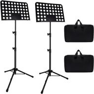 2 Packs Sheet Music Stand, Music Stand for Sheet Music High Stability, Height Adjustable Music Sheet Stand with Carrying Bag, Portable Music Book Holder (2 Packs music sheet stand)