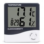 Tian TIAN Indoor Room LCD Electronic Temperature Humidity Meter Digital Thermometer Hygrometer Weather Station Alarm Clock