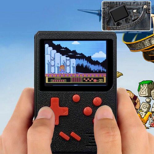  TianranRT Retro Mini Handheld Video Spiel Konsole Gameboy Eingebaut 400 Klassiker Spiele (Schwarz)