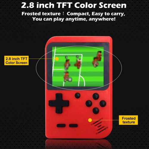  TianranRT Retro Mini 2 Handheld Konsole Emulator Eingebaut 129 Klassisch Video Spiele Geschenk (Rot)