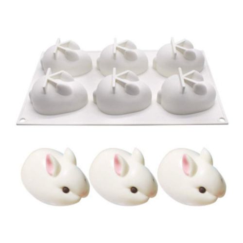  TianranRT Silikon 6 Hohlraum von der Hase Kuchen Backen Werkzeug Mousse Schimmel Backen Tablett