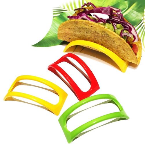  TianranRT 12 STCKE Bunt Kunststoff Taco Schale Halter Taco Stand Platte Beschuetzer Lebensmittel Halter