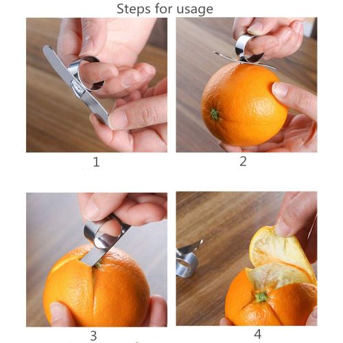  TianranRT Edelstahl Orange Peeler Entferner Slicer Cutter Zitrone Citrus Parer Tools Orangenschaler Zitrus Werkzeuge