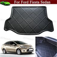 Tiantian Car Boot Pad Liner Cargo Mat Tray Trunk Floor Protector Mat for Ford Fiesta Sedan 2009 2010 2011 2012 2013 2014 2015 2016 2017 2018 2019