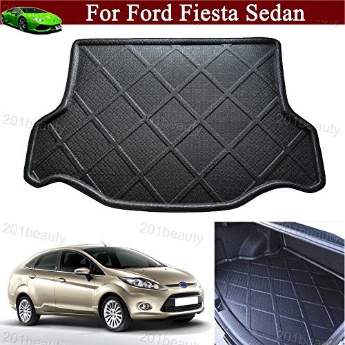  Tiantian Car Boot Pad Liner Cargo Mat Tray Trunk Floor Protector Mat for Ford Fiesta Sedan 2009 2010 2011 2012 2013 2014 2015 2016 2017 2018 2019