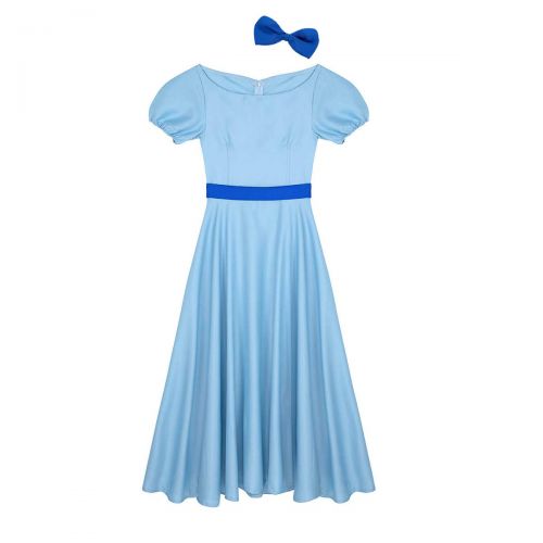  TiaoBug Womens Short Puff Sleeves Princess Dress Halloween Cosplay Costume