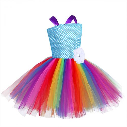  TiaoBug Girls Cartoon Tutu Dress with Hairband Princess Costume Birthday Pageant Cosplay Party Dress Up