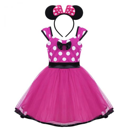  TiaoBug Infant Girls Polka Dots Princess Birthday Party Cartoon Mouse Costume Halloween Pageant Tutu Dress Dance Skirt Outfit