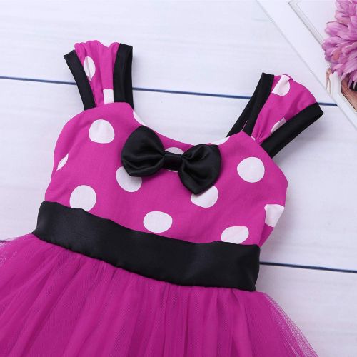  TiaoBug Infant Girls Polka Dots Princess Birthday Party Cartoon Mouse Costume Halloween Pageant Tutu Dress Dance Skirt Outfit