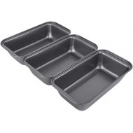 [아마존베스트]Tiawudi Nonstick Carbon Steel Baking Bread Pan, Medium Loaf Pan, 8 1/2 x 4 1/2, Set of 3