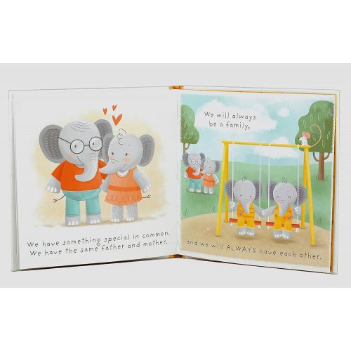  [아마존베스트]Tickle & Main We are Twins - Baby and Toddler Twin Gift Set- Includes Keepsake Book and Set of 2 Plush Elephant Rattles for Boys and Girls. Perfect for Newborn Infant - Baby Shower - Toddler Bir