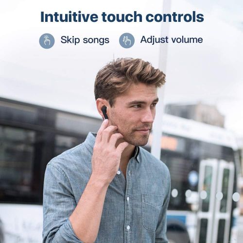  [아마존 핫딜]  [아마존핫딜]Ticwatch Wireless Earbuds TicPods Free True Bluetooth Earbuds with Charging case, Water Resistant, Clear Crisp Audio in Both Ears, Noise isolating- Navy
