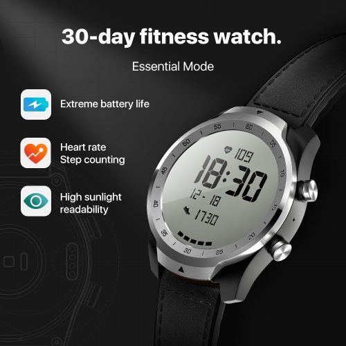  [아마존 핫딜] [아마존핫딜]Ticwatch Pro, Premium Smartwatch with Layered Display for Long Battery Life, NFC Payment and GPS Build-in, Wear OS by Google, Compatible with iOS and Android (Silver)