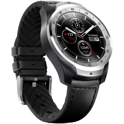  Ticwatch TicWatch Pro Bluetooth Smart Watch, Layered Display, NFC Payment, Google Assistant, Wear OS by Google (Formerly Android Wear),Compatible with iPhone and Android (Black)