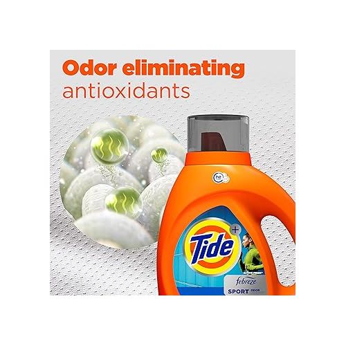  Tide Plus Febreze Sport Odor Defense HE Turbo Clean Liquid Laundry Detergent 94 Loads 132 fl oz