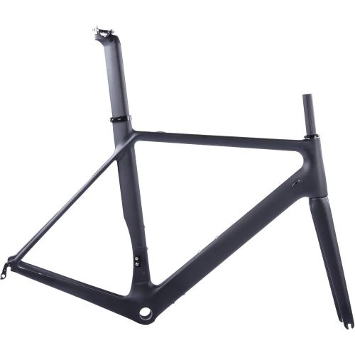  Tideace Cycling 700C Full Carbon Road Bike Frame Aero Racing Bicycle Carbon Frameset BSA System Size 49/51/54/56/58CM