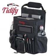 Tidify Car Front Seat Organizer with Dedicated Tablet/Laptop Storage, Stabilizing Side Straps, Soft Adjustable Shoulder Strap and Hardened Buckles - Your Office Away from Office