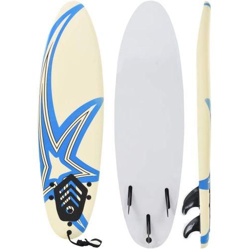  Tidyard- Tidyard Surfboard 170 cm Sheet Funboard Shortboard Wave Rider Approx. 90 kg Great Beginner Board for Adults and Children