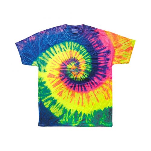  Tie-Dye Boys ft Neon Rainbow Tie-Dyed T-Shirt