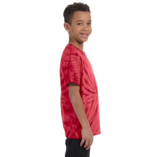  Tie-Dye Boys Spider Red Cotton Tie-Dyed T-Shirt