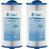 Tier1 Pool & Spa Filter Cartridge 2-pk | Replacement for Jacuzzi J300, J400, 6541-383, Pleatco PJW60TL-OT-F2S, Filbur FC-2715, Unicel 6CH-961, and More | 60 sq ft Pleated Fabric Filter Media