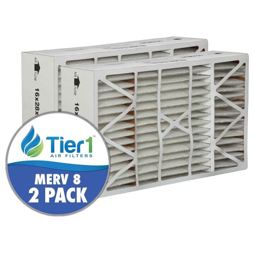  Tier1 Replacement for Lennox 16x28x6 Merv 8 X5425 Air Filter 2 Pack