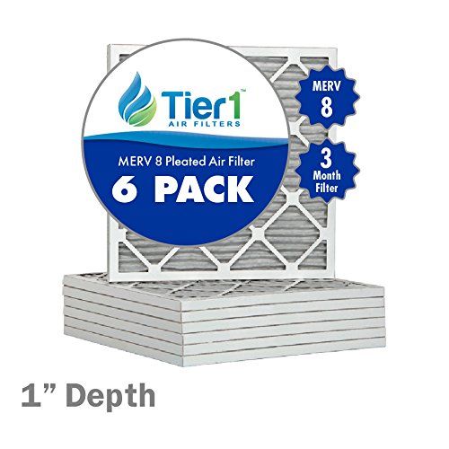  Tier1 Replacement for 14x16x1 Merv 8 Pleated Dust & Pollen AC Furnace Air Filter 6 Pack