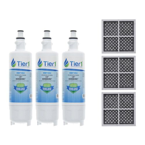  Tier1 Replacement for LG LT700P ADQ36006101, ADQ36006102, Kenmore 46-9690, and LT120F Water and Air Filter Combo 3 Pack