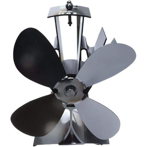  tiezhi 4 Blade Fireplace Fan, 7.48x7.67 inch Heat Powered Stove Fan for Wood/Log Burner/Fireplace More Warm air Than 2 Blade Fan Eco Friendly Circulating Warm air Saving Fuel Effic