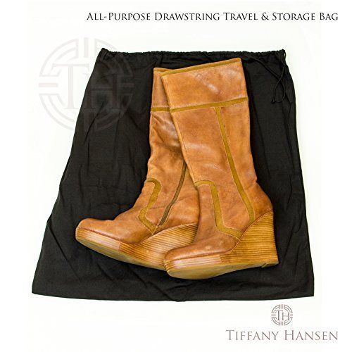  Tiffany Hansen Designs Tiffany Hansens Cotton Large Drawstring Shoe & Purse Travel Storage Bag (8)