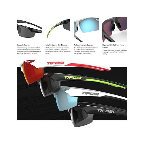  Track Sport Men & Women Sunglasses - Ideal For Baseball, Golf, Pickleball, Running and Tennis - Unisex Sunglasses