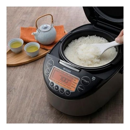  Tiger JKT-D Multi-Functional Induction Heating (IH) Electric Rice Cooker with 12 Cooking Settings (Silver Black)
