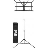 Mad About MS02 Folding Music Stand - Easy Folding Portable Sheet Music Holder with Carry Bag, Black