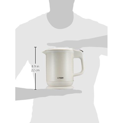  Tiger TIGER Steam-Less Electric Kettle Wakuko 0.8 liters Pearl White PCH-G080-WP