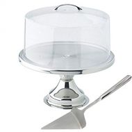 Tiger Chef 13 Stainless Steel Cake Stand Set With Acrylic Cover And Pie Spatula