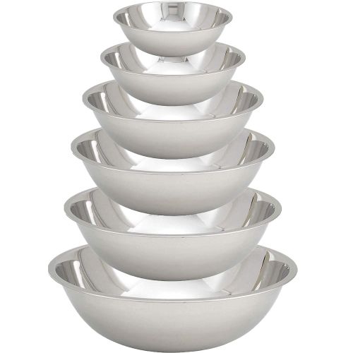  Tiger Chef Stainless Steel Mixing Bowls Set for Kitchen - Nesting Prep Bowls (Set of 6)