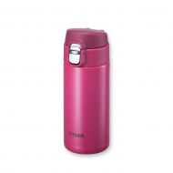 Tiger Corporation Tiger MMJ-A036 PA Vacuum Insulated Stainless Steel Travel Mug with Flip Open Lid, Double Wall, 12 Oz, Pink