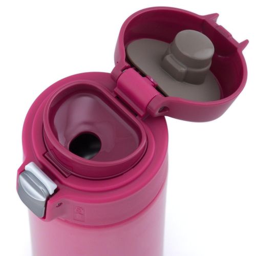  Tiger Corporation Tiger MMJ-A036 PA Vacuum Insulated Stainless Steel Travel Mug with Flip Open Lid, Double Wall, 12 Oz, Pink
