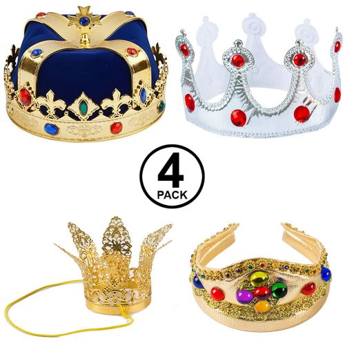  Tigerdoe Kings Crown - Royal King Crowns and Princess Tiara - Queen Costume Accessories