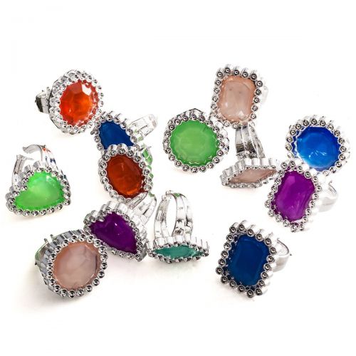  Tigerdoe Rhinestone Plastic Rings  Princess Rings  Princess Accessories