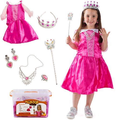  Tigerdoe Princess Dress Up - Princess Costume with Case - Costume for Girls -Princess Dress